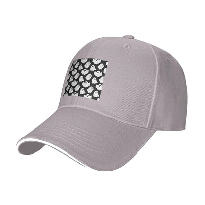 Spooky Ghost Halloween Cartoon Pattern Cap Casual Baseball Caps