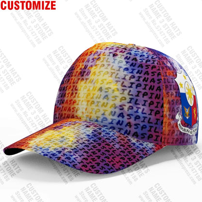 Philippines Baseball Caps Free Custom Name Team Logo Ph Hats Phl Country Travel Pilipinas Nation Filipino Flag