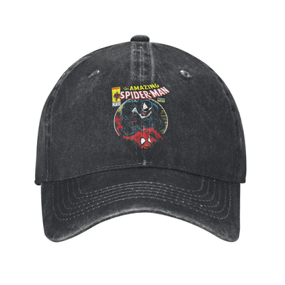 Black Spider Web in Action Men Women Baseball Caps