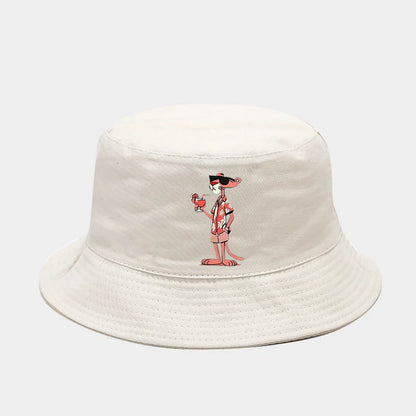 Pink Stylish Printed Outdoor Fisherman Hat