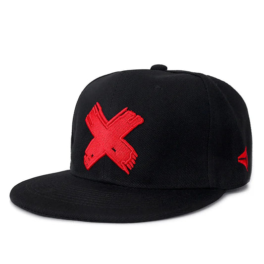 Letter X Snapback Hip Hop Men's