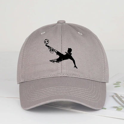 Soccer Bicycle Kick Print Baseball Cap