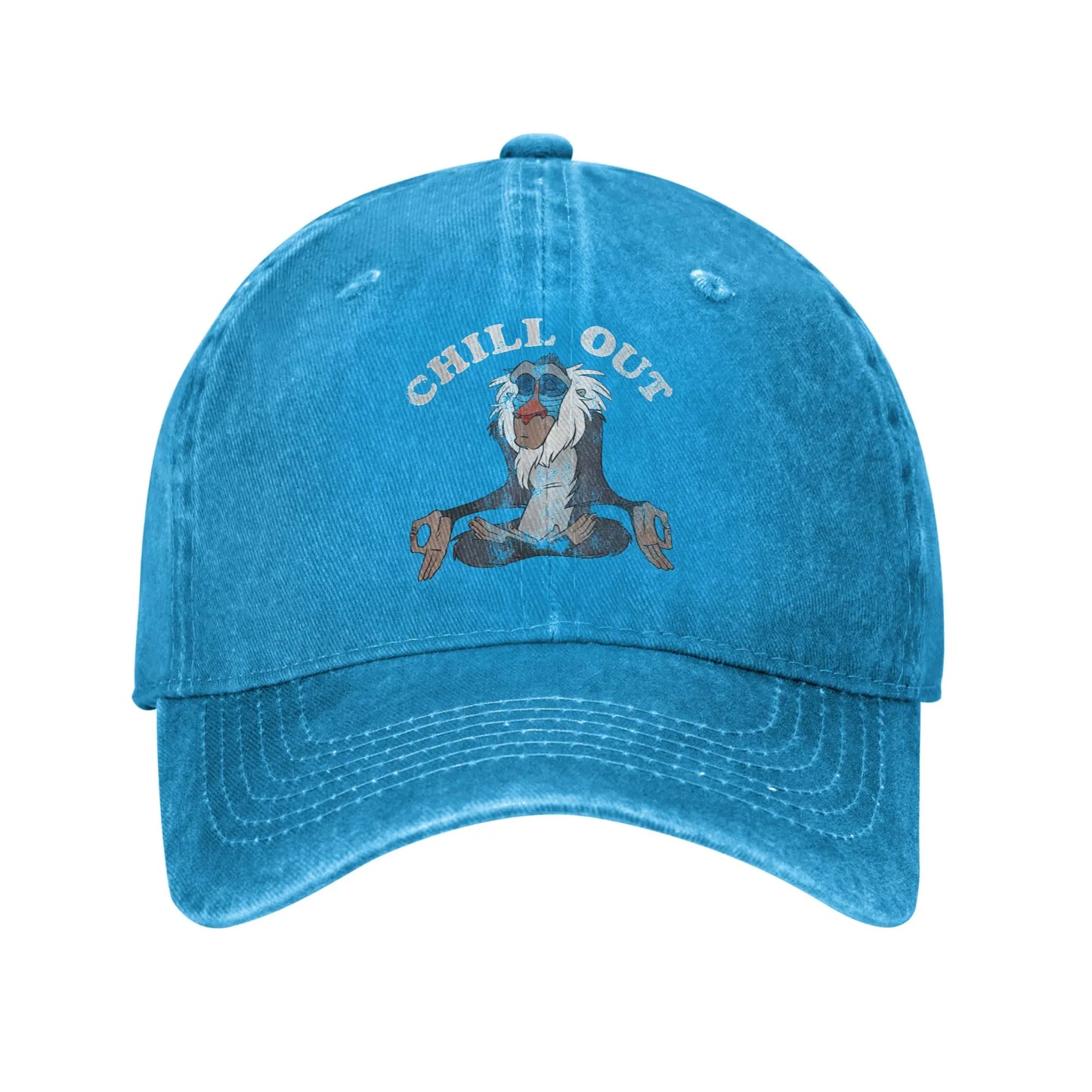 Lion King Rafiki Chill Out Meditation Sun Baseball Cap