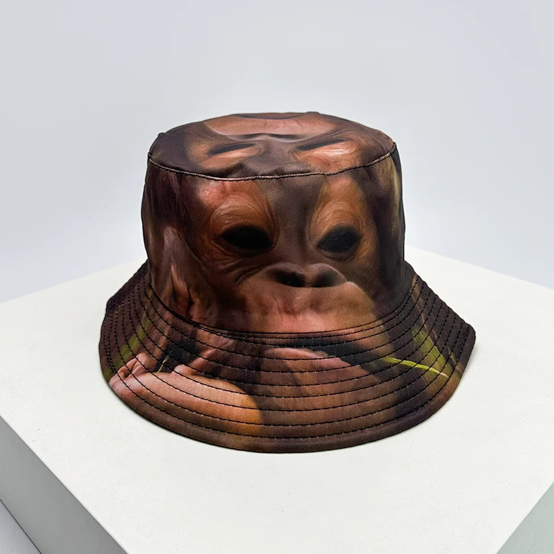 New Unisex Funny Animal Print Cute Bucket Hats