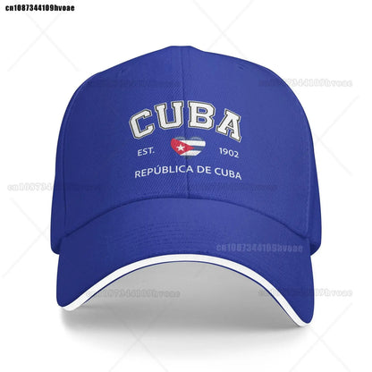 Cuba Baseball Cap EST.1902 La República De Cuba Denim Caps