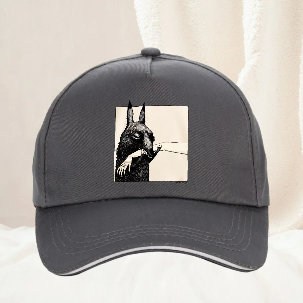 Funny Creature Bite Hand Baseball Cap