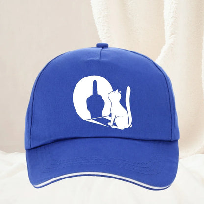 Middle Finger Cat Statement Cat Baseball Caps