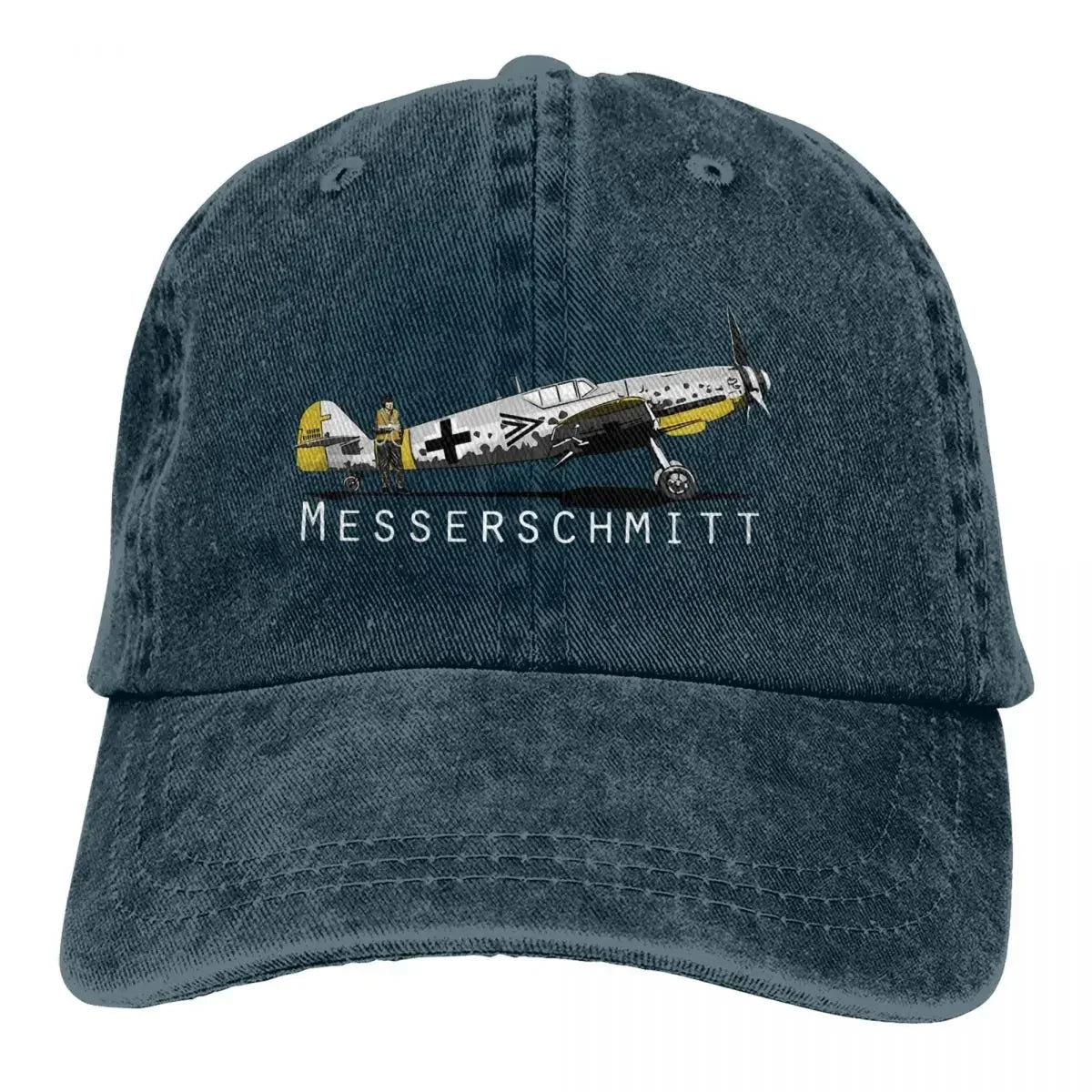 Airplane Lover Multicolor Hat Peaked Men Women's Cowboy Cap BF 109 Baseball Caps
