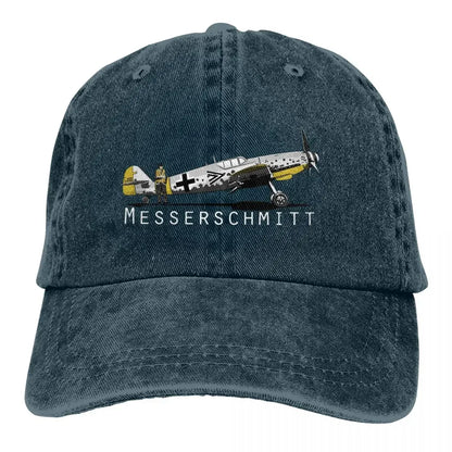 Airplane Lover Multicolor Hat Peaked Men Women's Cowboy Cap BF 109 Baseball Caps