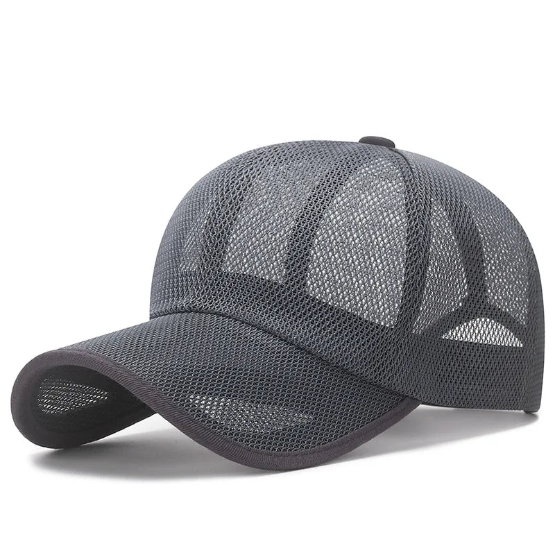 Summer Hollow-Out Sunshade Hat Brim Breathable Mesh Baseball Cap