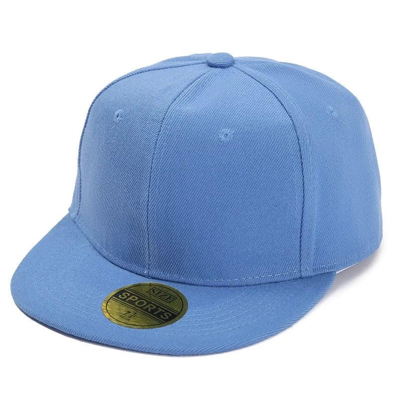 Color-Blocked Flat-Brim Baseball Cap Versatile Sunshade and Sun Protection Hat Hip-Hop Hat Snapback Caps