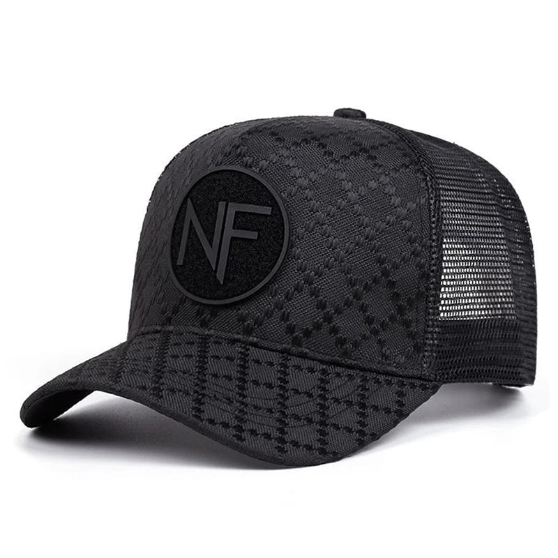 New Fashionable Breathable Mesh Hat NF Plaid Embroidered Baseball Hat
