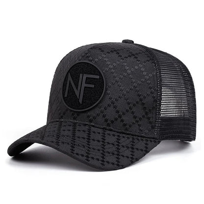 New Fashionable Breathable Mesh Hat NF Plaid Embroidered Baseball Hat