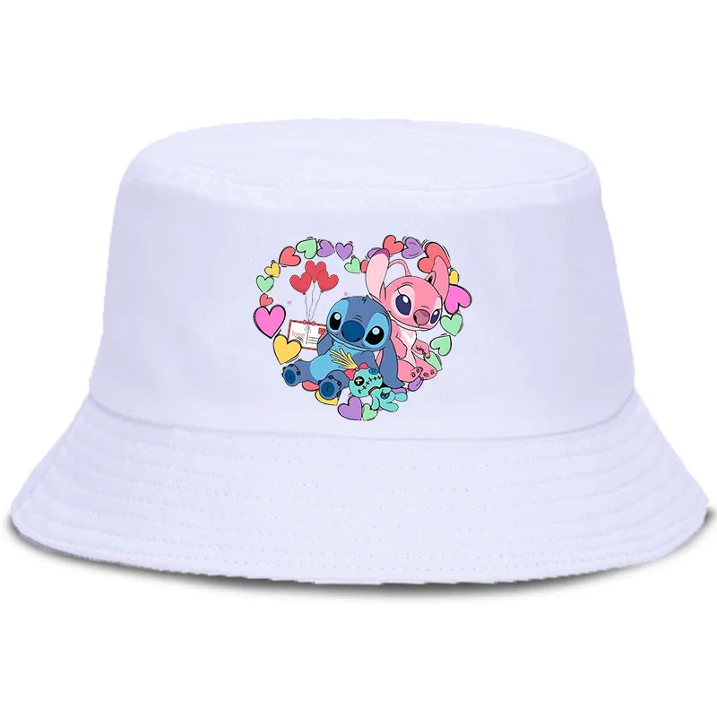Lilo Stitch Parent-child Bucket Hat Summer Panama Bucket Cap Women Men