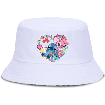 Lilo Stitch Parent-child Bucket Hat Summer Panama Bucket Cap Women Men