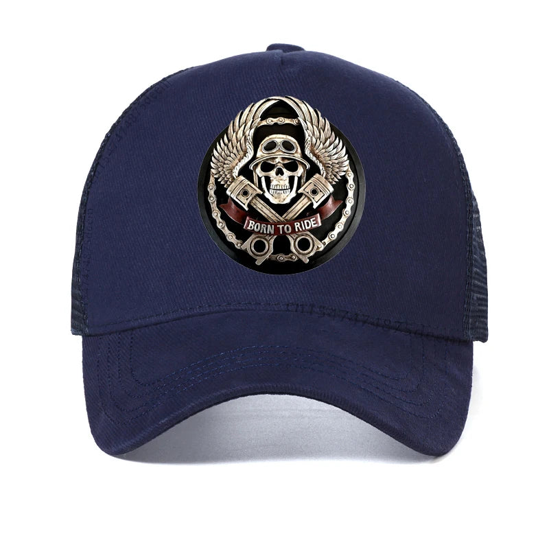 Born To Ride Forced To Work Funny Men Hat Fashion Motorcycle Lovers Baseball Cap