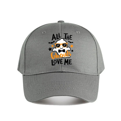 Halloween Ghouls Ghost Baseball Cap