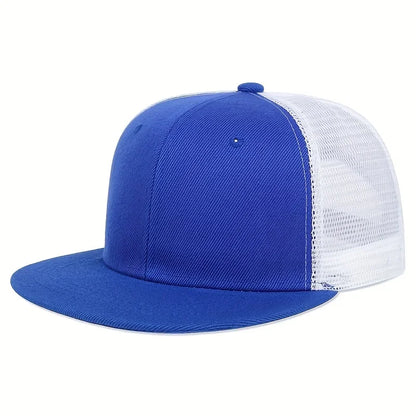 Unisex Solid Color Splicing Hip-Hop Hats Spring Autumn Adjustable Snapback Caps