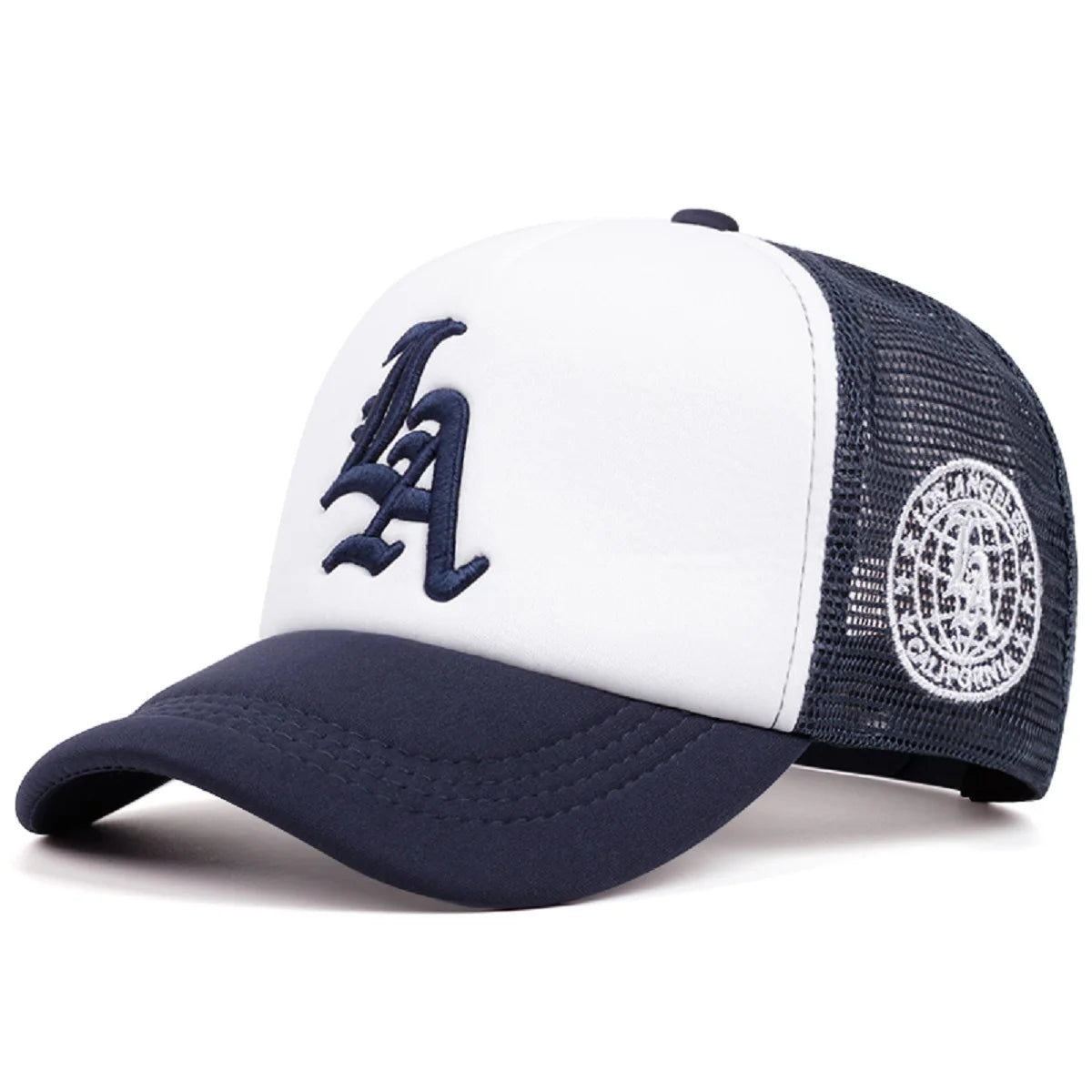 LA Side Embroidered Breathable Mesh Hat Men's Hip Hop Hat Baseball Hat