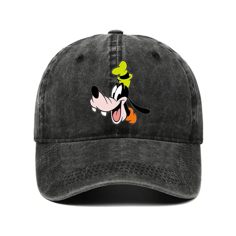 Unisex Vintage Washed Mickey Minnie Print Baseball Cap For Men Women