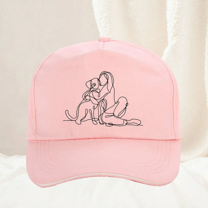 Classic Retro Dog Mom Printed Baseball Cap