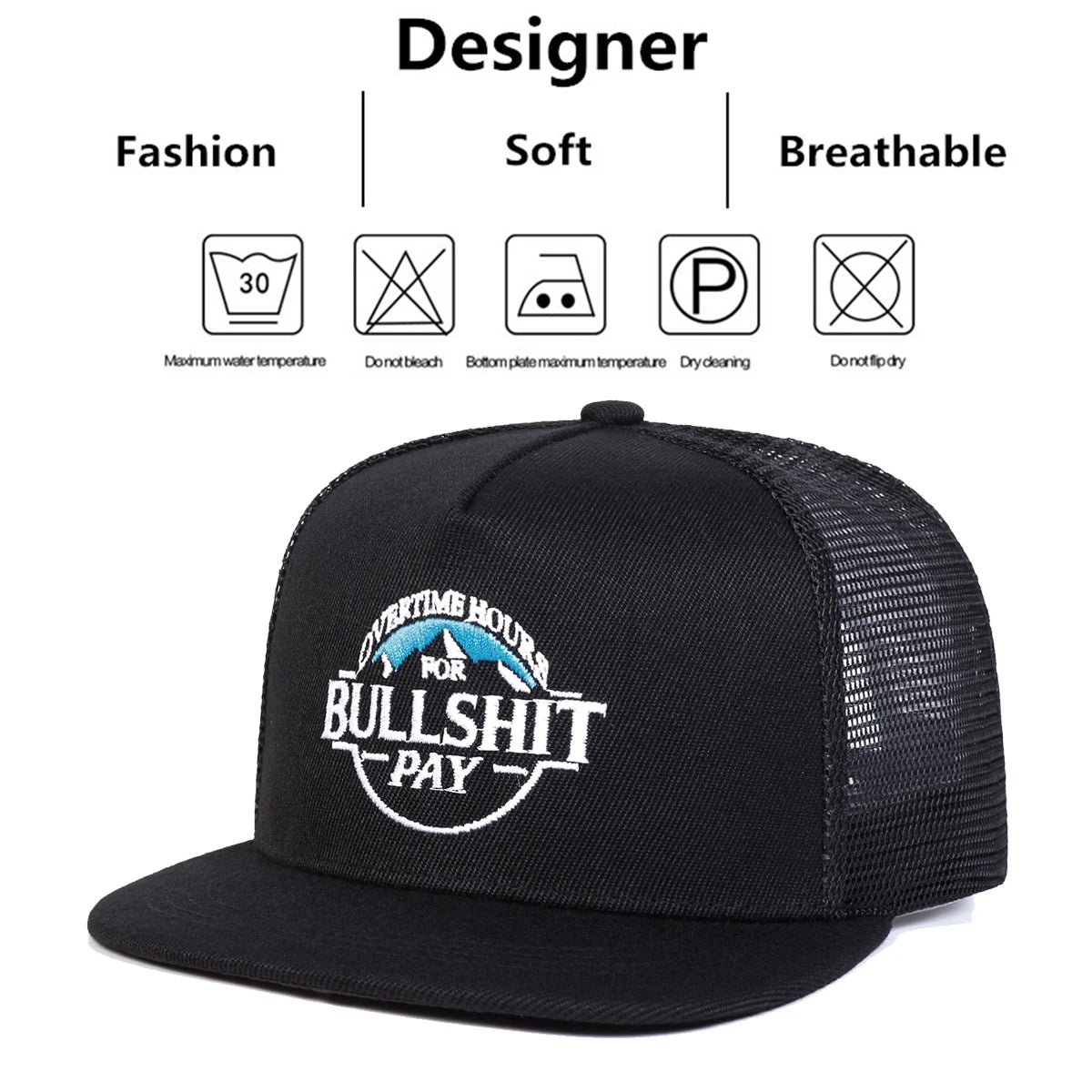 Unisex BULLSHIT PAY Embroidery Hip-Hop Hats Snapback Caps Baseball Caps