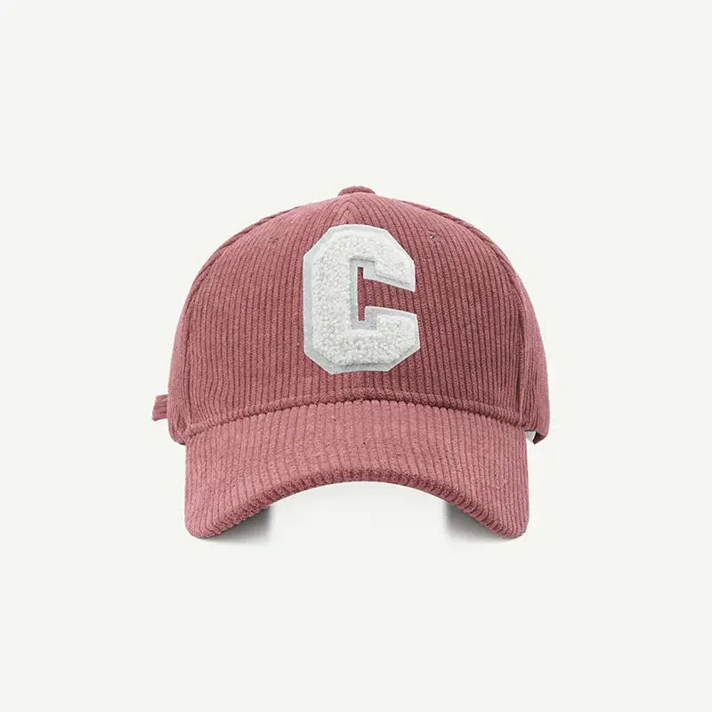 Corduroy Baseball Cap Ladies Fashion C Letter Snapback Hat Adjustable Casual Hip Hop Cap For Men
