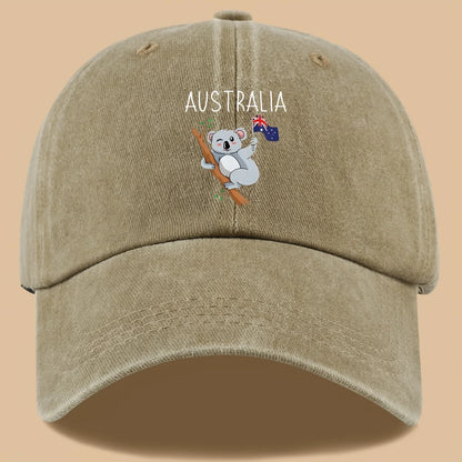 Australia Koala & Flag Baseball Cap