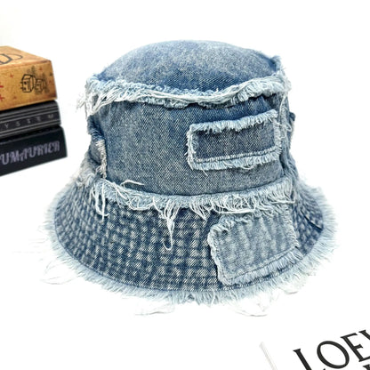New Autumn Washed Denim Bucket Hat