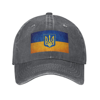 Ukraine Flag Washed Baseball Cap