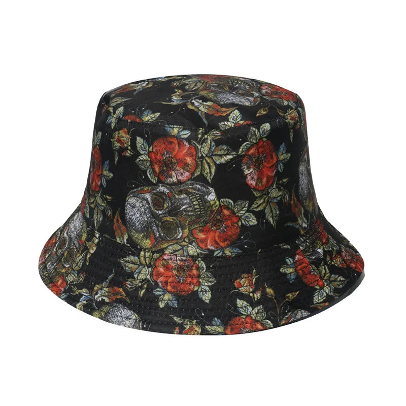 Fashionable Ghost Head Hole Head  Fisherman Hat Bucket Hat