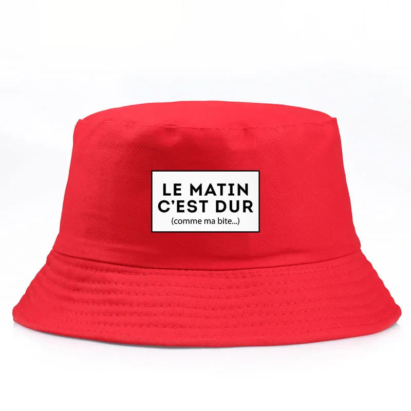 Le Matin C'est Dur Comme Ma Bite Reversible Bucket Hat