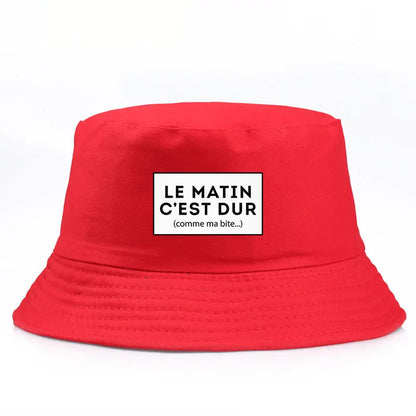 Le Matin C'est Dur Comme Ma Bite Reversible Bucket Hat