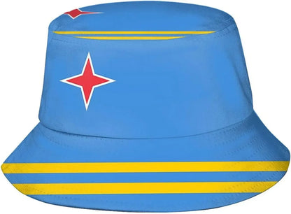 Aruba Flag Fisherman Cap Hip Hop Gorras Summer Unisex Printing Bucket Hat