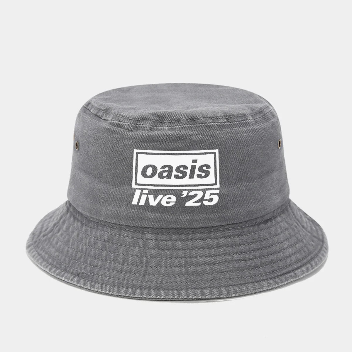 OASIS Printed Washed Bucket Hat Men Women Party Music