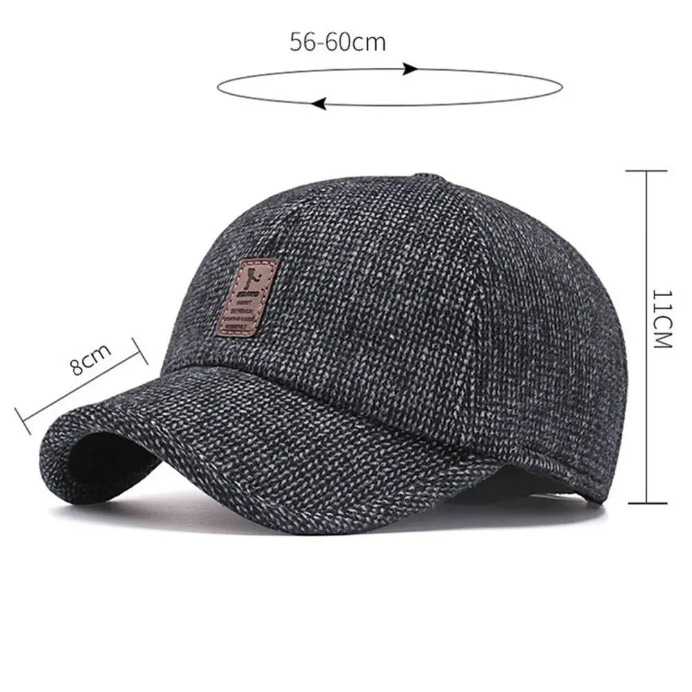 Autumn Winter Casual Adjustable Hats Earmuffs Hat Warm Baseball Cap