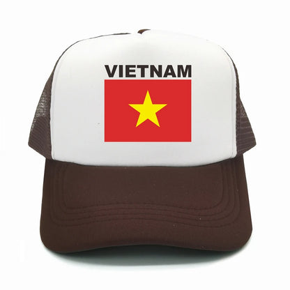 Vietnam Trucker Cap Summer Men Cool Country Flag Hat Baseball Cap