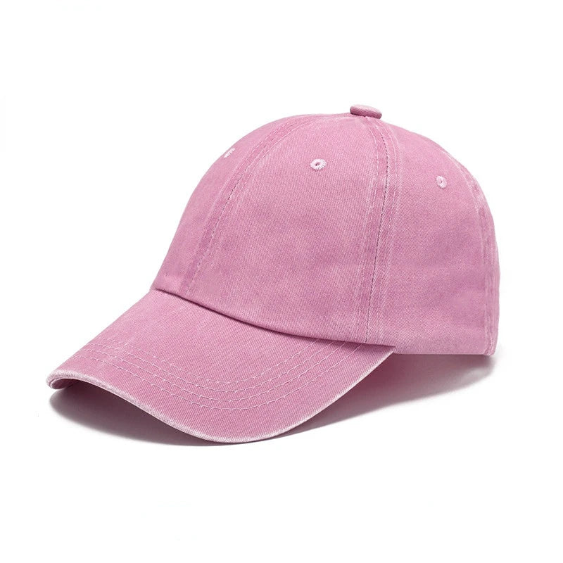 Solid Washed Denim Baseball Cap Vintage Unisex Cotton Sport Hat Women Men