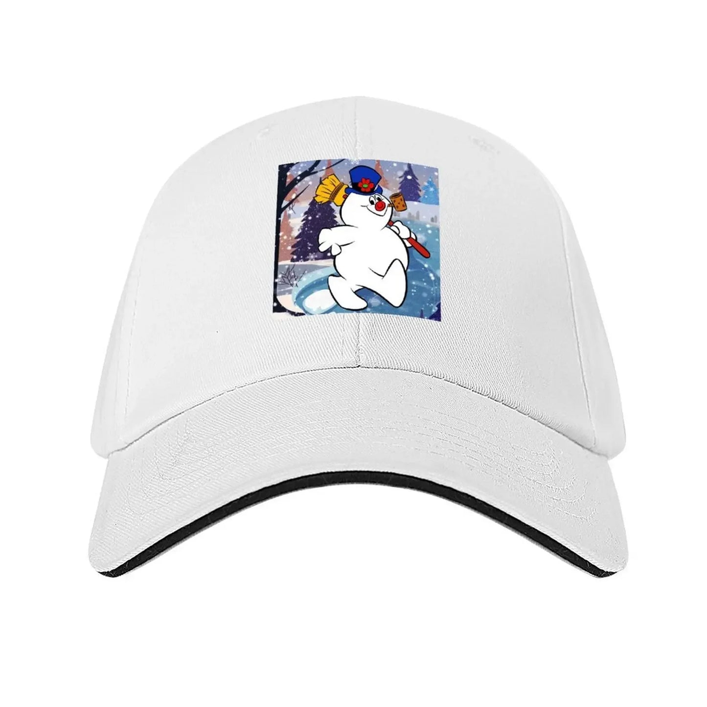 FROSTY THE SNOWMAN UNDER SNOWFLAKE Baseball Cap