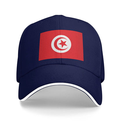 Tunisia Flag Red Crescent Moon Red Star Symbol Baseball Cap