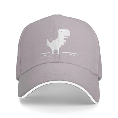 T Rex Geek Dinosaur Pixel Art Without Internet Baseball Cap