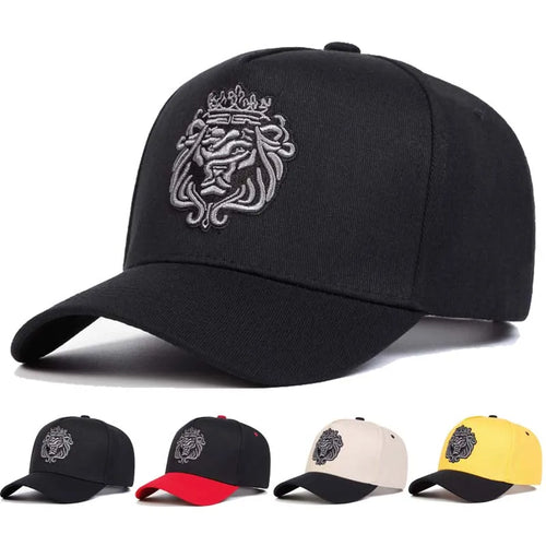Unisex Crown Lion Embroidery Baseball Caps Spring and Autumn Outdoor