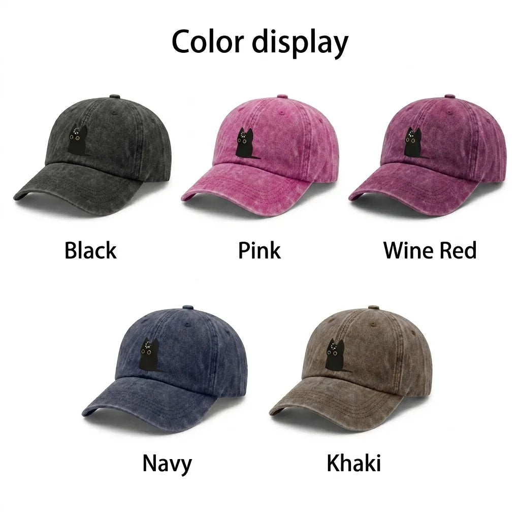 Vintage Black Owl Baseball Cap