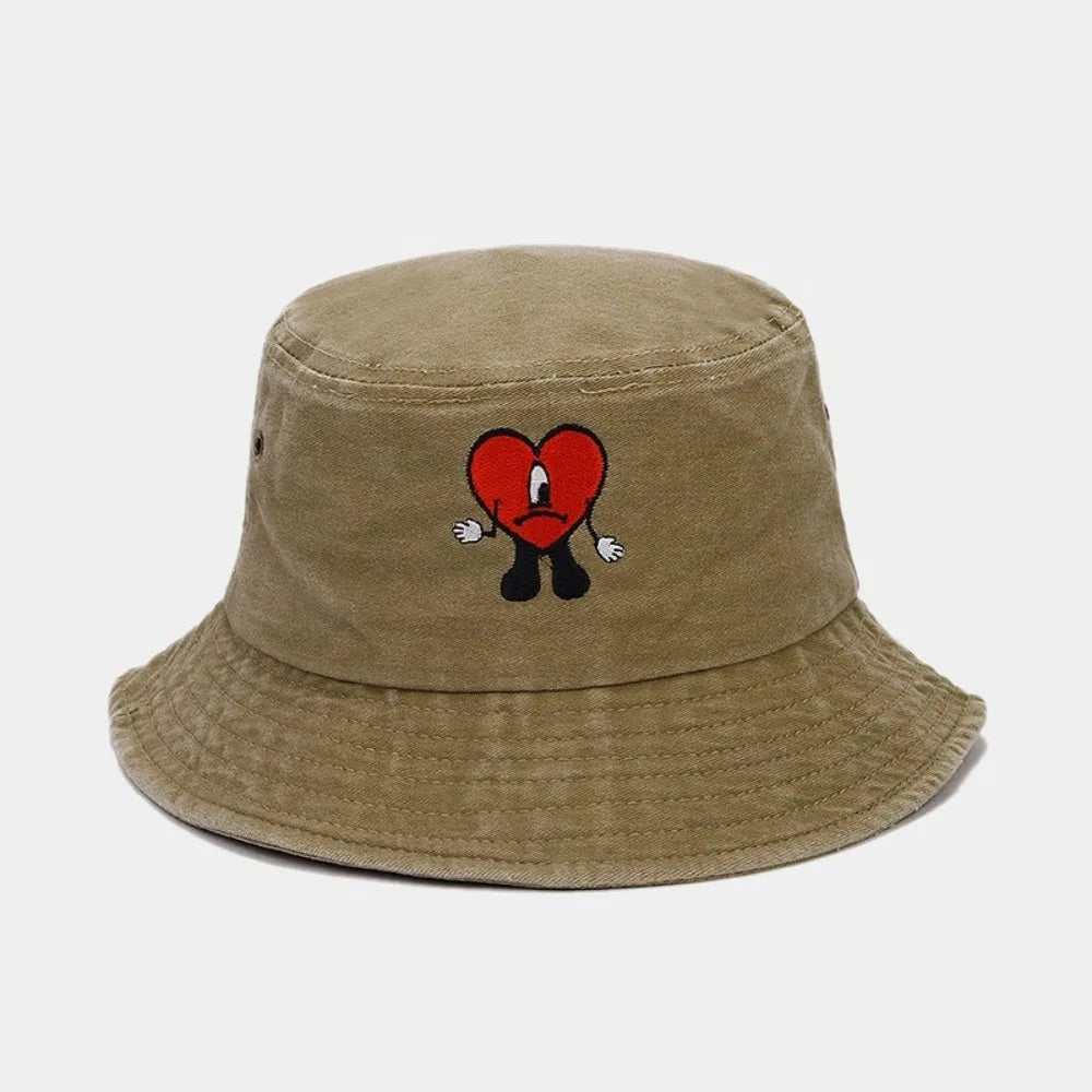 Trendy Bad Bunny Fisherman's Hat Wide Brim Sun Protection Men Sun Hat Bucket Hat