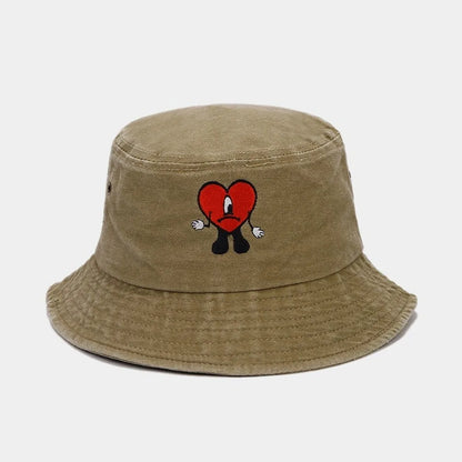 Trendy Bad Bunny Fisherman's Hat Wide Brim Sun Protection Men Sun Hat Bucket Hat