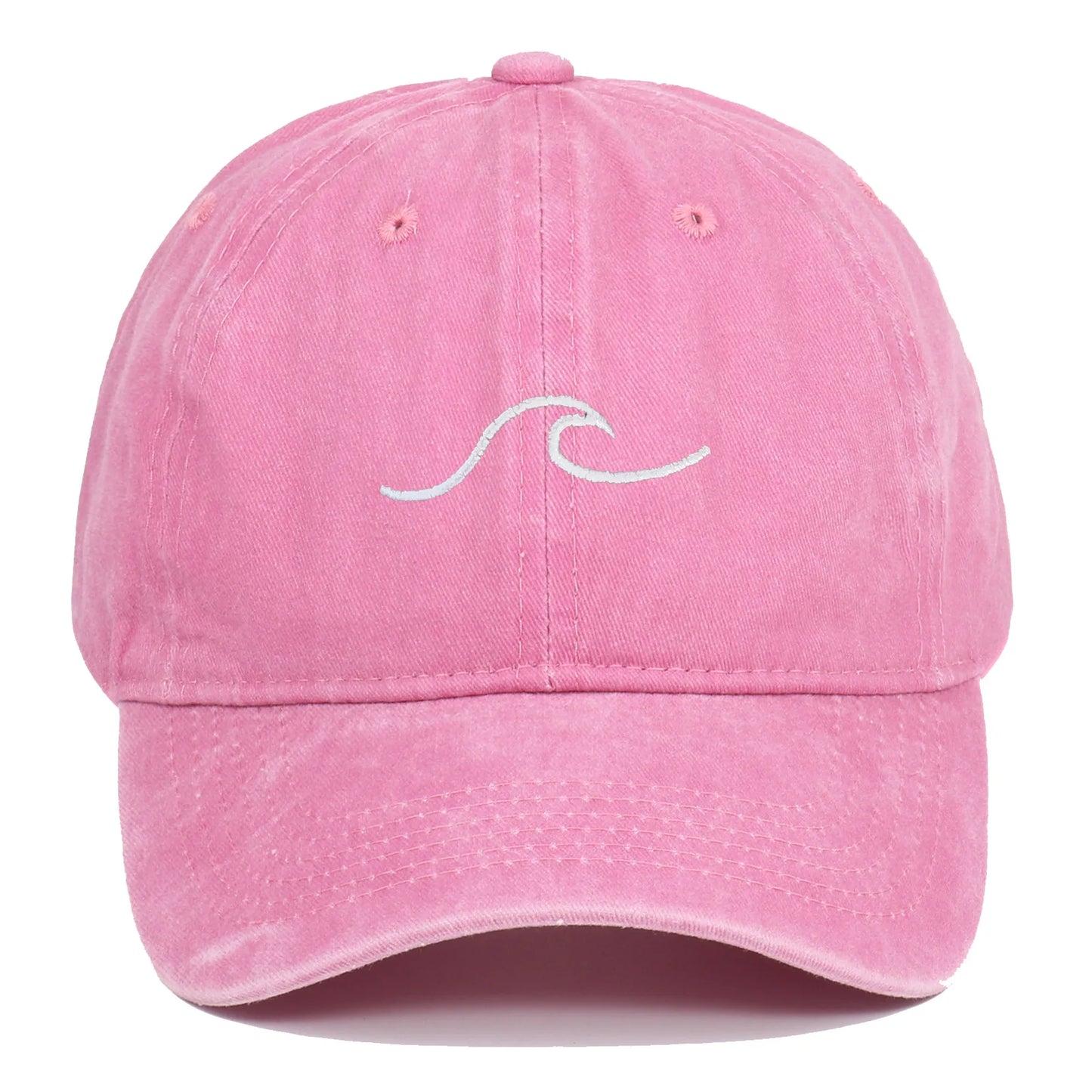 Wave Pattern Embroidered Baseball Cap