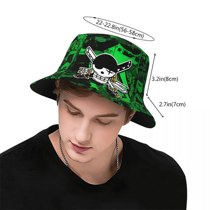 Bucket Hat One Piece Zoro Skull