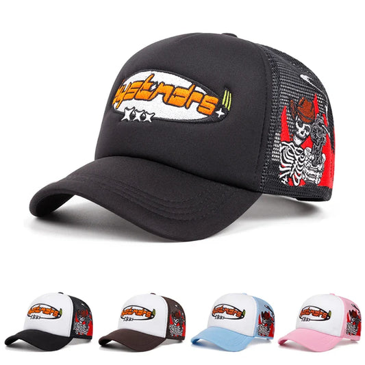 Fashion New Three Star Skeleton Shooter Street Skateboarding Hat