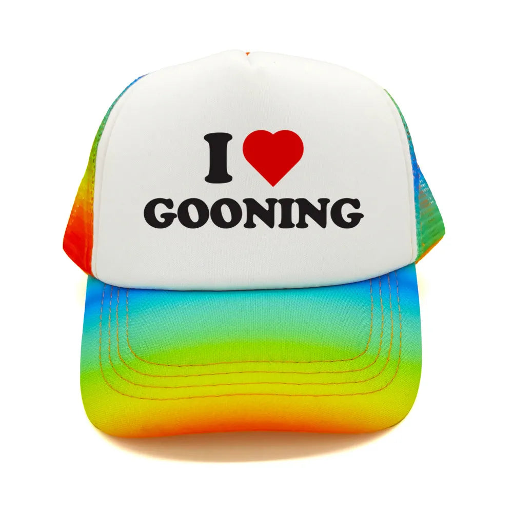 Funny I Love Gooning Baseball Caps Cool Summer Men Mesh Net Hat