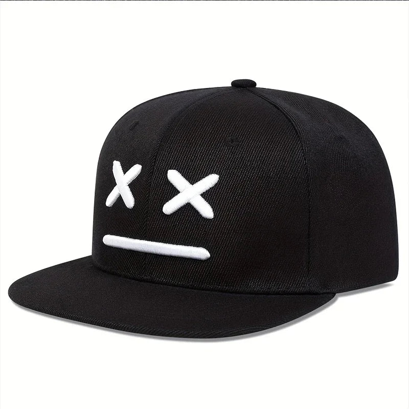 Unisex XX Smiling Face Embroidery Hip-hop Hats Snapback Cap Baseball Caps Sunscreen Hat Sports Cap